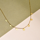 9K Yellow Gold Crescent Moon & Star Necklace (Size - 17.50)