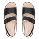 CAPRICE Genuine Leather Flat Sandals (Size 4) - Black