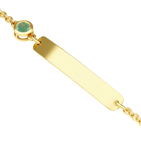 Kagem Zambian Emerald Bracelet (Size 7.5 with Extender) in 14K Gold Overlay Sterling Silver, Silver wt 5.30 Gms
