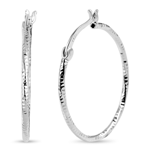 One Time Close Out Deal- Sterling Silver Hoop Earrings With Clasp