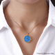 Blue Howlite Pendant in 14K Gold Overlay Sterling Silver 9.57 Ct, Silver Wt. 5.23 Gms