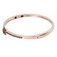 Champagne Diamond Bangle (Size 7.5) in Rose Gold Overlay Sterling Silver 0.99 Ct, Silver wt. 14.6 Gms
