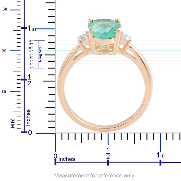 14K Y Gold AAA Boyaca Colombian Emerald (Oct 2.00 Ct), Diamond Ring 2.150 Ct.