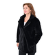 TAMSY Faux Fur Coat (Size L,16-18) - Black