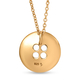LucyQ Button Collection - 18K Vermeil Yellow Gold Overlay Sterling Silver Necklace (Size 18)