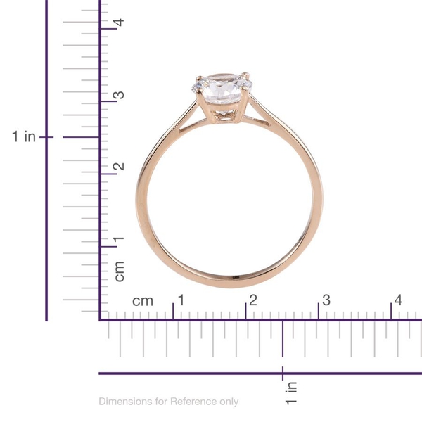 9K Y Gold (Rnd) Solitaire Ring Made with Finest CZ