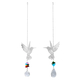 Set of 2 - Decorative Hanging Crystal Hummingbird Suncatcher