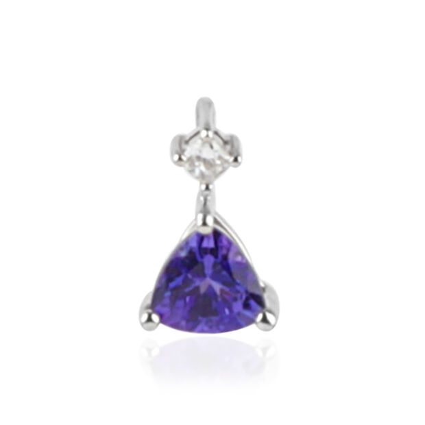 RHAPSODY 0.91 Ct AAAA Tanzanite and Diamond Pendant in 950 Platinum