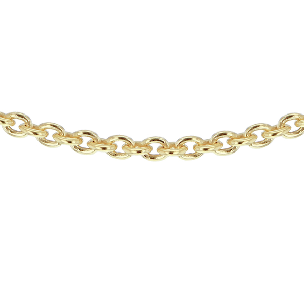 14K Gold Overlay Sterling Silver Rolo Chain (Size 24) With Spring Clasp.