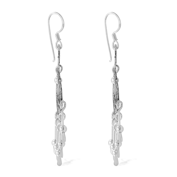 (Option 2) Thai Sterling Silver Hook Earrings, Silver wt 4.31 Gms.