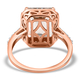 14K Rose Gold AAA Morganite and Diamond Ring 4.39 Ct.