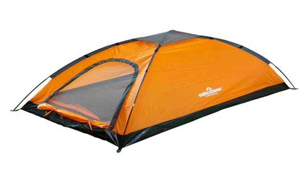 Milestone Waterproof 2 Man Dome Tent - Orange (Size 150x150cm)