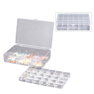 Two Layer Jewellery Organiser with Top Removable Tray - White