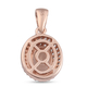Morganite and Natural Cambodian Zircon Pendant in Rose Gold Overlay Sterling Silver 1.40 Ct.