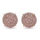 9K Rose Gold Natural Pink Diamond Stud Earrings (with Push Back) 0.28 Ct.
