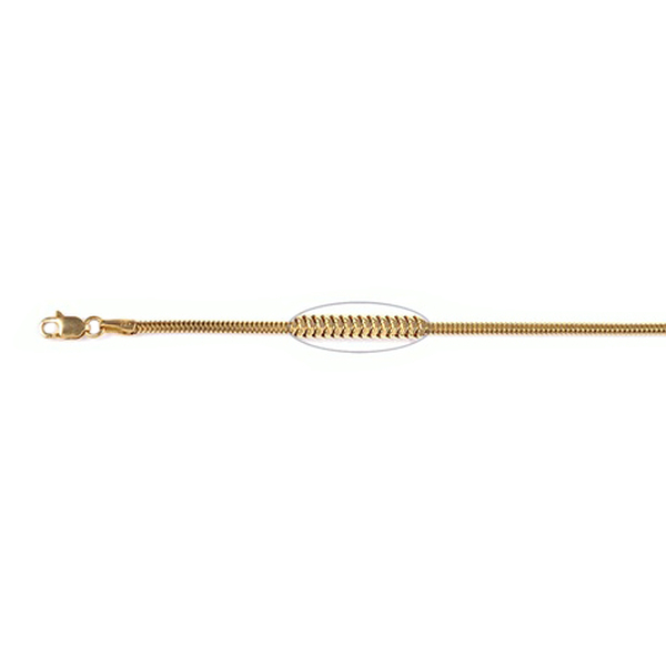 JCK Vegas Collection 9K Y Gold Snake Chain (Size 30), Gold wt 11.20 Gms.