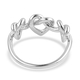 LucyQ - Drip Collection- Rhodium Overlay Sterling Silver Chevron Ring