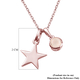 White Moonstone 2 Pcs Pendant with Chain (Size 20) with Lobster Clasp in Rose Gold Overlay Sterling Silver