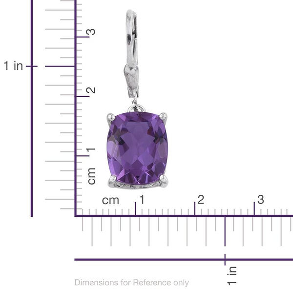Lavender Alexite (Cush) Lever Back Earrings in Platinum Overlay Sterling Silver 7.500 Ct.