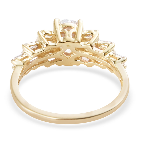 Lustro Stella - 9K Yellow Gold (Ovl 7x5 mm) Ring Made with Finest CZ