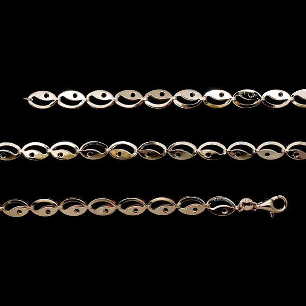 Designer Inspired 9K R Gold Fancy Necklace (Size 20), Gold Wt 6.20 Gms