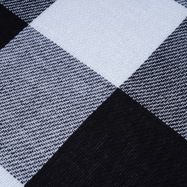 Checker Pattern Picnic Blanket (Size 198x146cm) in Black & White