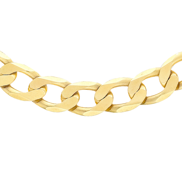 Close Out Deal Italian 9K Y Gold Diamond Cut Flat Curb Chain (Size 20), Gold Wt 33.20 Gms.