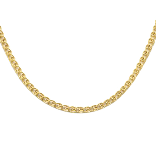 TLV- Maestro Collection- 9K Yellow Gold Diamond Cut Necklace (Size - 23.5) with Lobster Clasp, Gold 