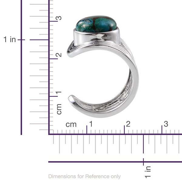 Table Mountain Shadowkite (Rnd) Solitaire Ring in Platinum Overlay Sterling Silver 8.500 Ct.