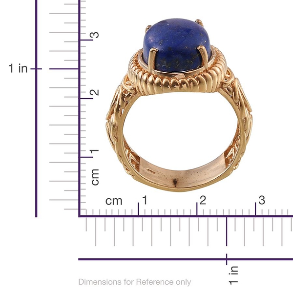 Lapis Lazuli (Ovl) Ring in 14K Gold Overlay Sterling Silver 11.000 Ct.