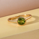 Hebei Peridot Solitaire Ring in 14K Gold Overlay Sterling Silver