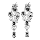 Elite Shungite Dangling Earrings (Push Back) in Platinum Overlay Sterling Silver 2.66 Ct.