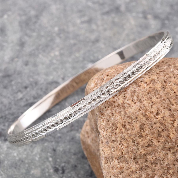 Sterling Silver Bangle (Size 7.5), Silver wt 10.16 Gms.