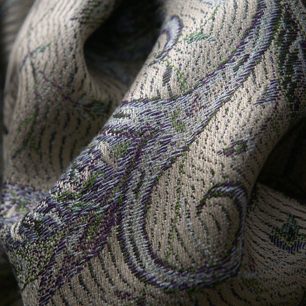 SILK MARK - 100% Superfine Silk Lime Green and Multi Colour Paisley and Leaves Pattern Jacquard Jamawar Shawl Scarf with Fringes (Size 180x70 Cm) (Weight 125-140 Grams)