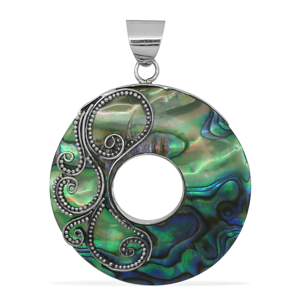 Royal Bali Collection Abalone Shell (Rnd) Pendant in Sterling Silver 30.140 Ct.