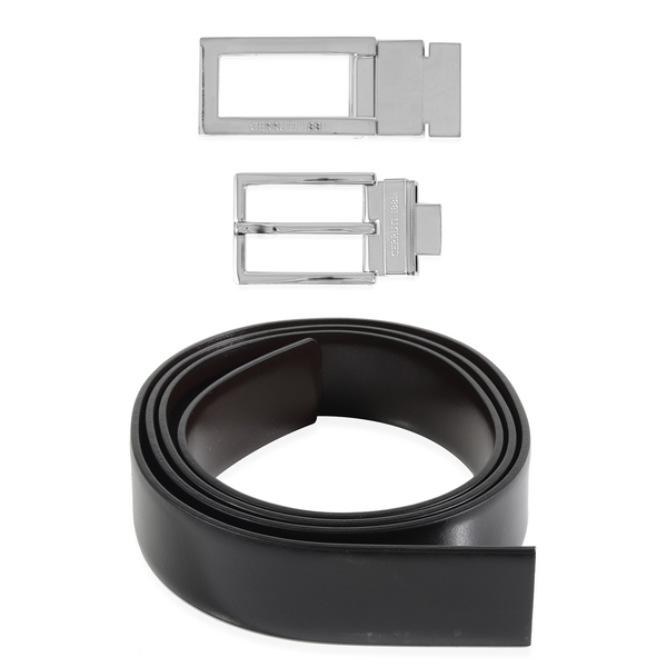 Close Out Deal - CERRUTI 1881 100% Genuine Leather Reversible Belt with 2 Buckles
