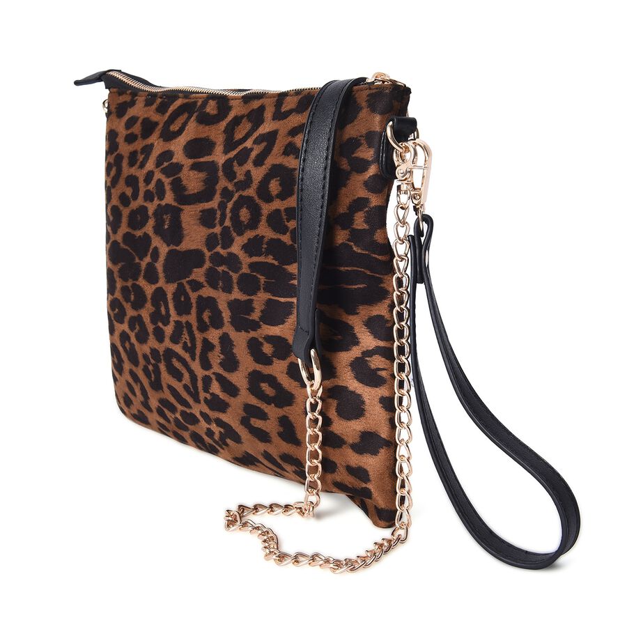 Leopard Pattern Crossbody Bag with Detachable Shoulder Strap (Size ...