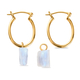 2 Piece Set - Rock Crystal Pendant and Detachable Hoop Earrings with Clasp in 14K Gold Overlay Sterling Silver 14.04 Ct.