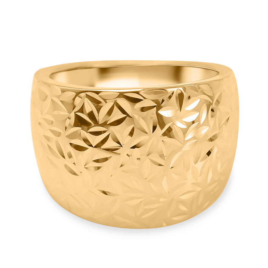 Maestro Collection - 9K Yellow Gold Grande Bold MartellatoTapered Ring