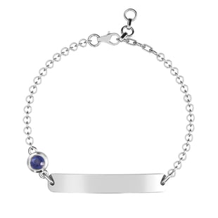 Masoala Sapphire (FF) Bracelet (Size 6) in Platinum Overlay Sterling Silver 0.75 Ct, Silver wt. 5.00 Gms