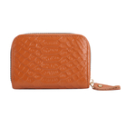 Closeout Deal Genuine Leather Snake Skin Embossed Wallet (Size 11x7 cm) - Tan