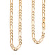 Maestro Collection - 9K Yellow Gold Diamond Cut Figaro Necklace (Size - 24) With Lobster Clasp, Gold
