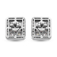 Lustro Stella Platinum Overlay Sterling Silver Stud Earrings (with Push Back) Made with Finest CZ 3.24 Ct.