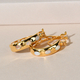 Ethiopian Welo Opal Hoop Earrings (with Clasp) in 14K Gold Overlay Sterling Silver, Silver Wt. 7.14 Gms