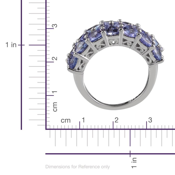 Tanzanite (Trl) Ring in Platinum Overlay Sterling Silver 2.750 Ct.