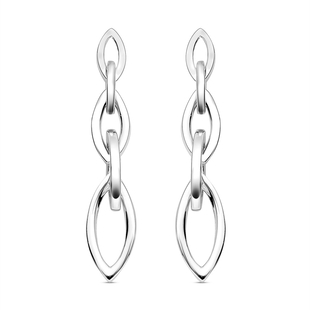 RACHEL GALLEY Rhodium Overlay Sterling Silver Dangling Earrings (With Push Back)