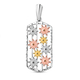 Platinum, Yellow and Rose Gold Overlay Sterling Silver Pendant
