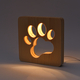 3D Wooden LED Light Foot Pattern with USB Port (Size: 19x19x3cm)