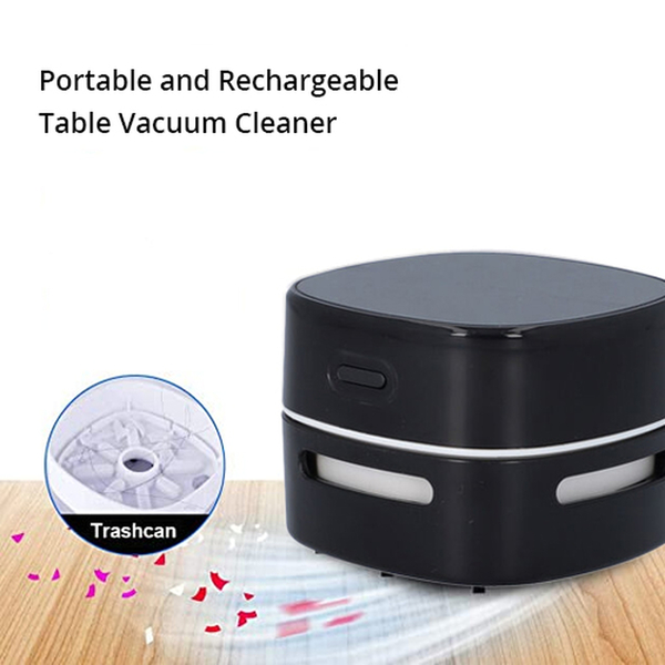 BRAND NEW - Mini Table Vacuum Cleaner - Black (Size: L8xW8xH6 cm)