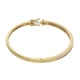 Natural Champagne Diamond Bangle (Size 7.5) in 14K Gold Overlay Sterling Silver 1.52 Ct, Silver Wt. 12.90 Gms